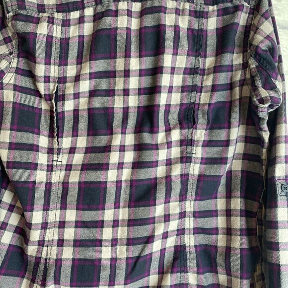 Duluth Trading Company Women’s Crosscut Wicking Flannel Shirt Side Medium - Picture 8 of 9